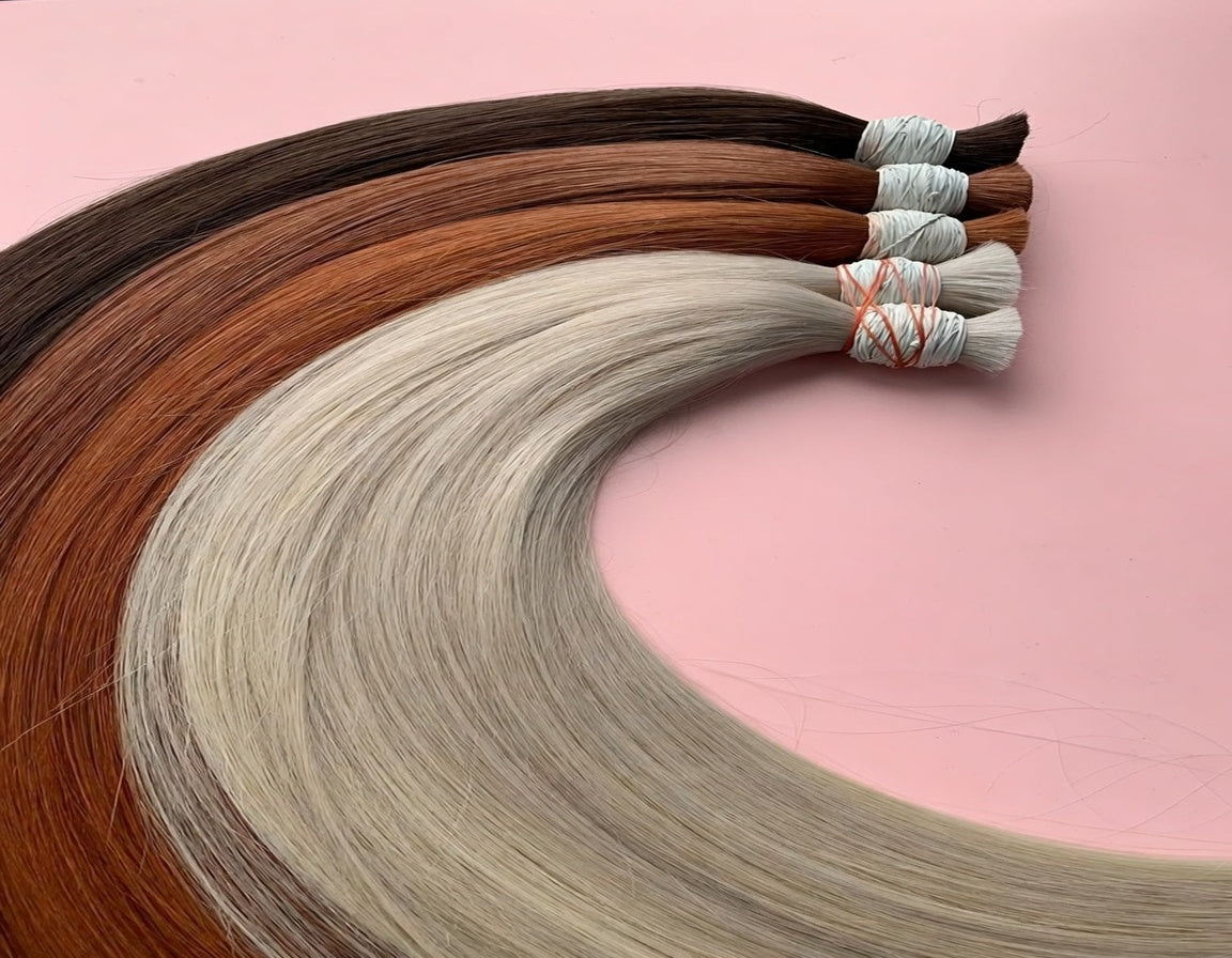 Cabelo no Elástico KHairStore – Bulk Hair humano Remy Premium para profissionais e técnicas personalizadas