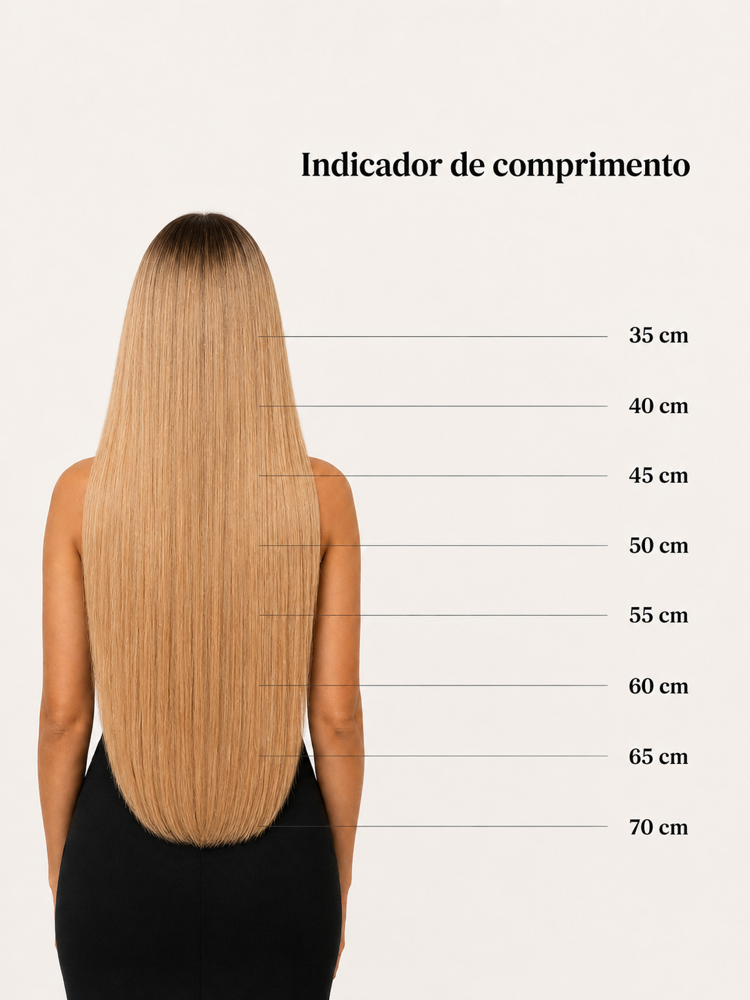 Cabelo em Banda Loiro Mel Dourado Rafa 100% Cabelo Humano.