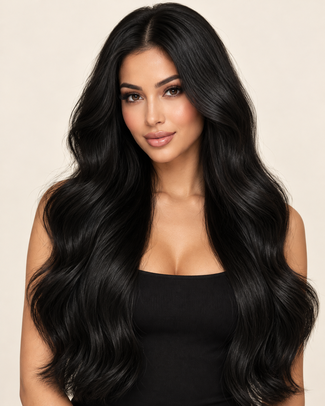 Cabelo Humano Clip-In Preto